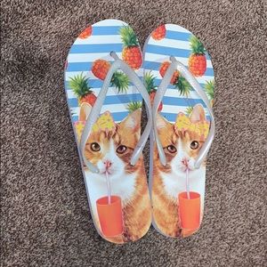 kitty cat flip flops